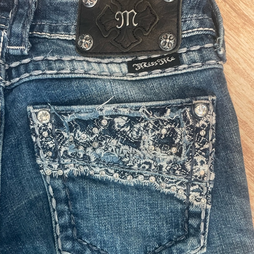 Miss Me Dark Blue Skinny Jeans - Picture 6 of 9